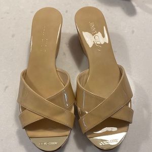 Jimmy Choo Slides (approx 2 inches). NEVER WORN